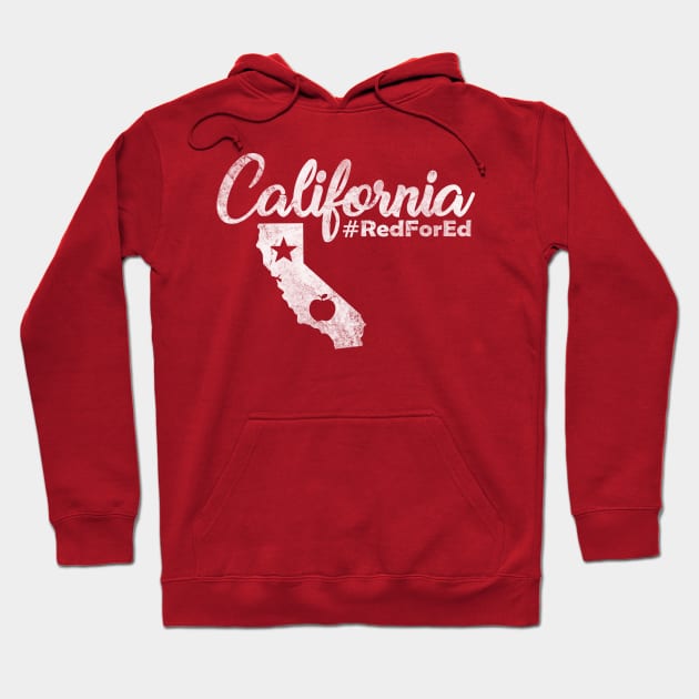 Red For Ed California Hoodie by zerouss